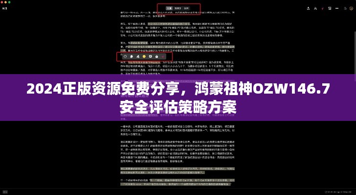 2024正版資源免費分享，鴻蒙祖神OZW146.7安全評估策略方案