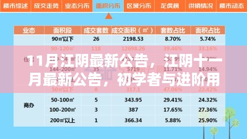 江陰十一月最新公告發(fā)布，初學者與進階用戶指南詳解