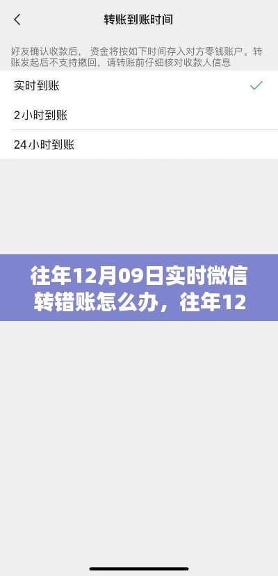 往年12月09日微信轉(zhuǎn)賬出錯應(yīng)對指南，實時策略與建議
