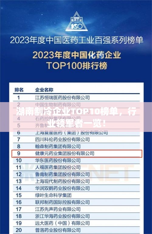 湖南制冷企業(yè)TOP10榜單，行業(yè)領軍者一覽！