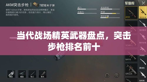當(dāng)代戰(zhàn)場精英武器盤點，突擊步槍排名前十
