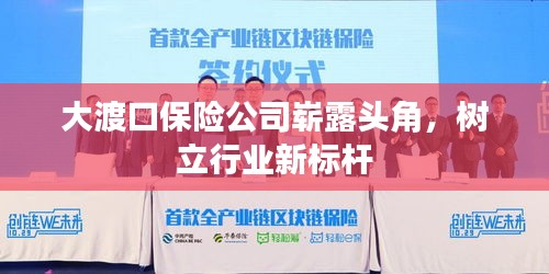 大渡口保險公司嶄露頭角，樹立行業(yè)新標(biāo)桿