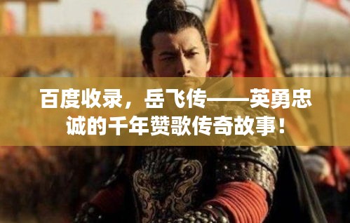 百度收錄，岳飛傳——英勇忠誠的千年贊歌傳奇故事！